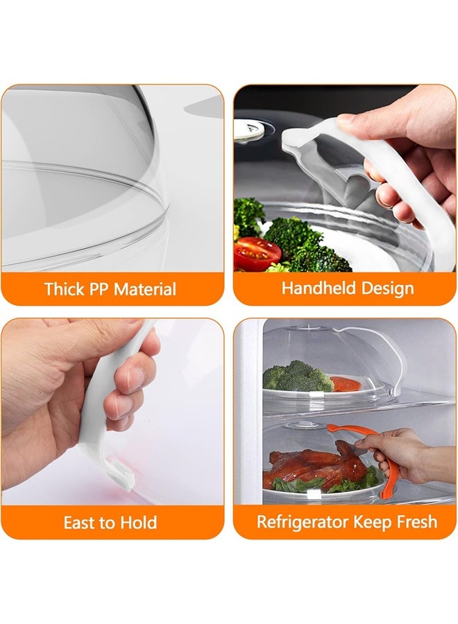 HOMESTAR 2 Pack Microwave Splatter Cover, Clear Microwave Splash Guard Cooker Lid with Handle, Safe Plastic Microwave Plate Cover for Food Splatter - Image 5